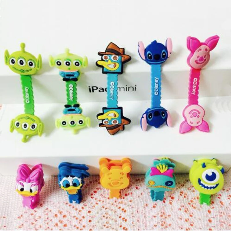 

Cute Cartoon Cable Protector Data Line Cord Protector Protective Case Cable Winder Cover For iPhone USB Charging Cable 41 Styles