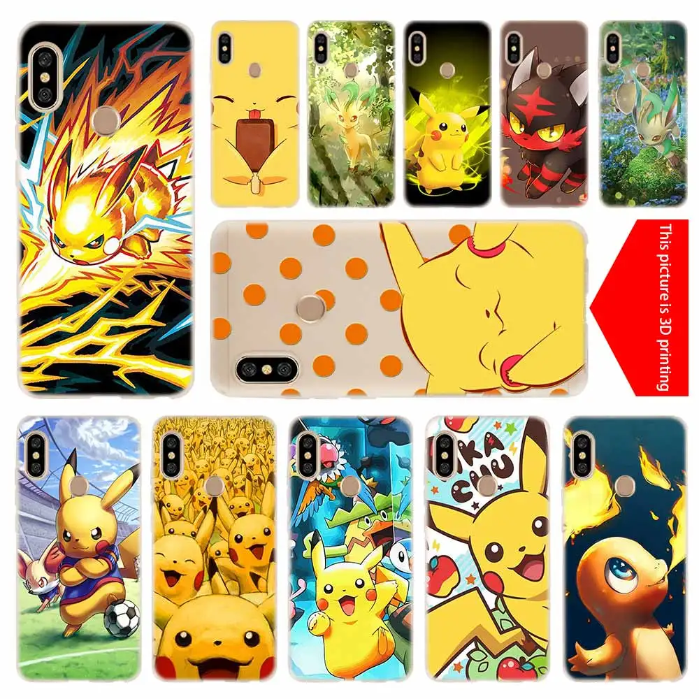 

cover soft Silicone TPU Case For Xiaomi Redmi 3 4X 4a 5 Plus 5a S2 6a 6 Pro Note 7 5 6 4 3 5a prime pokemons