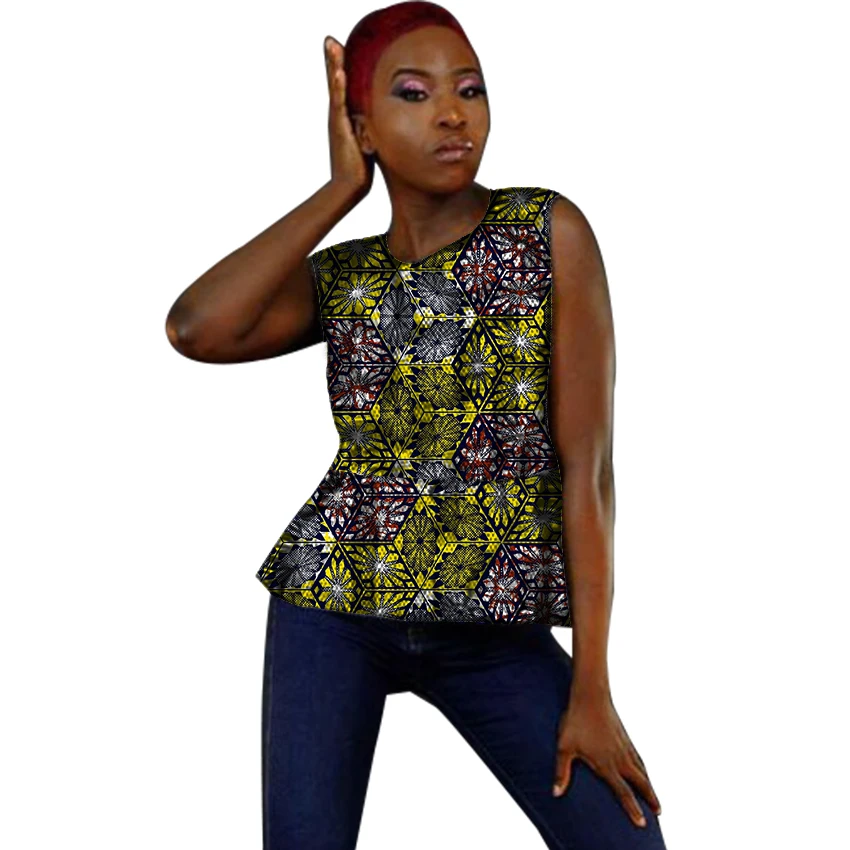 Модные женские туфли футболки Африканский принт Для женщин рукавом Дашики одежда в африканском стиле Стиль футболка африканская женская одежда по индивидуальному заказу