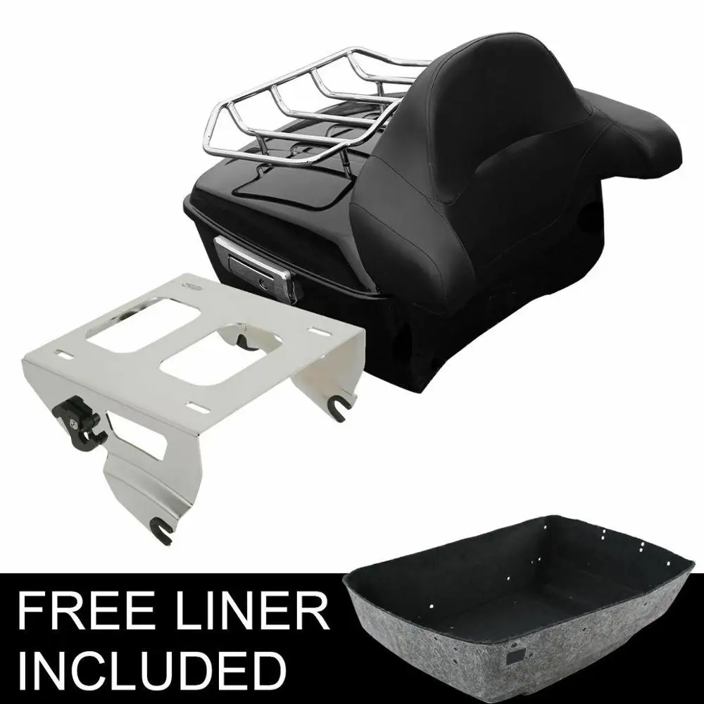 

Motorcycle Solo Rack King Tour Pak Pack Trunk Backrest For Harley Touring Road King Road Glide Street Glide 2014-2019
