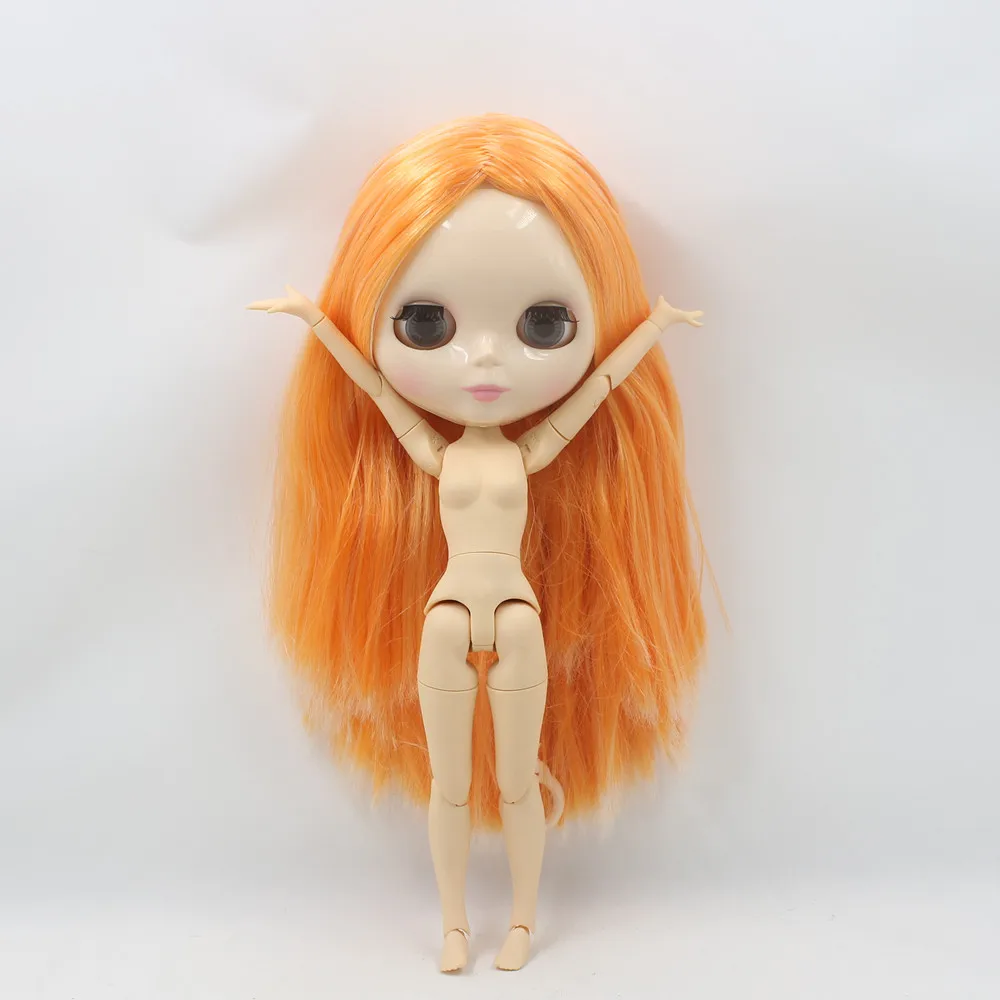 Ледяная Обнаженная кукла Blyth для серии No.230BL6025/2250 шарнирное тело большая грудь оранжевые волосы белая кожа фабрика Blyth 1/6 BJD - Цвет: like the picture