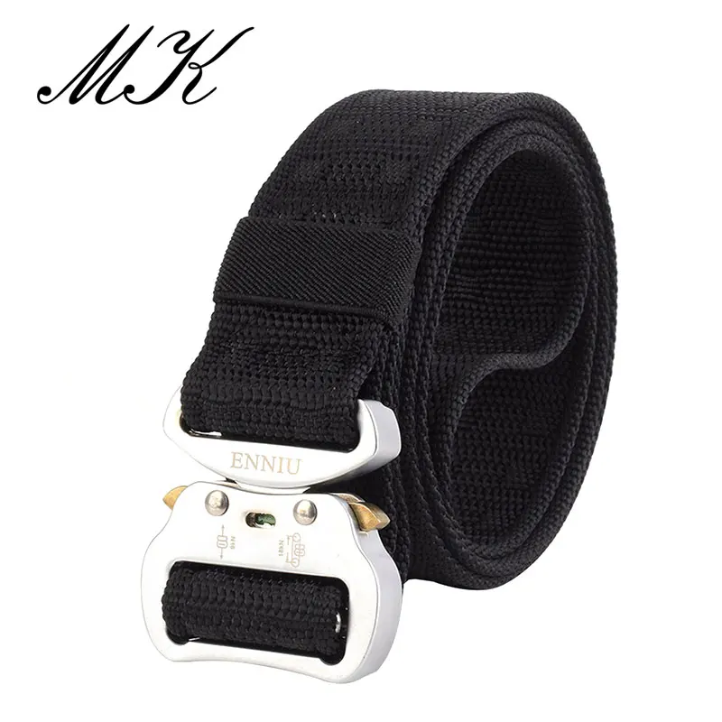 Maikun Nylon Belts for Men Military Tactical Men's Belt Male Metal Buckle Belt Male 3.7CM