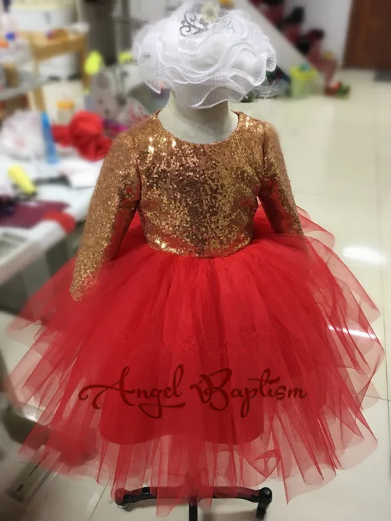 Long sleeve red dress baby Long sleeve red dress baby
