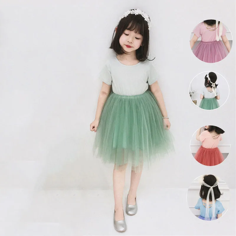 

Tutu Princess Elbise Vestidos Kids Dresses for Girls Oceanic Robe Clothes Backless Roupas Frocks Summer Baby Ballet Jurk Dress