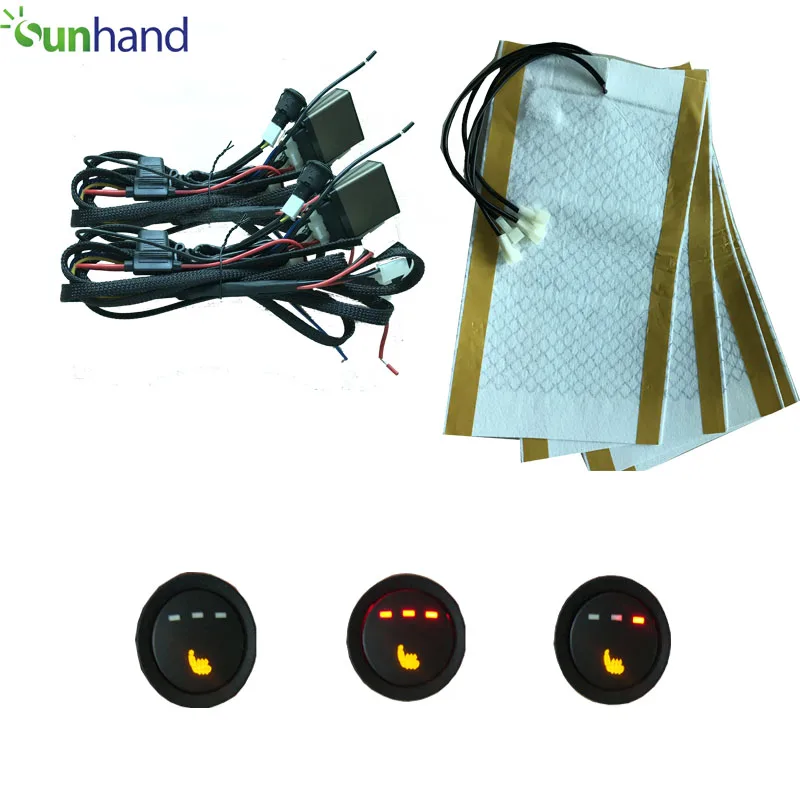 12v Car Carbon Fiber Seat Heater Kits, Carbon Fiber Car Seat Heated