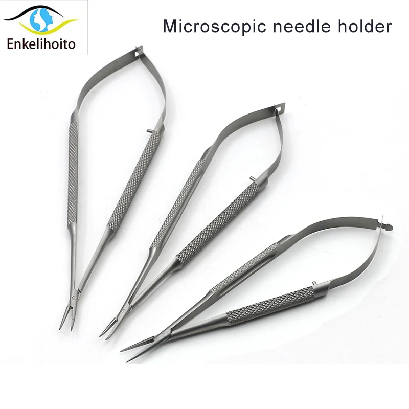 Micro scissors stainless steel titanium alloy surgical fine instruments straight pointed tip 12 14 16 18cm 2