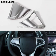 Подходит для 2013 CHEVROLET TRAX трекер CHROME Руль панель значок вставить отделкой аксессуары 2 шт./компл