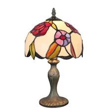 Настольные лампы пятнистости Стекло Тиффани с смолы База стол светильник Средиземное море Стиль Спальня E14