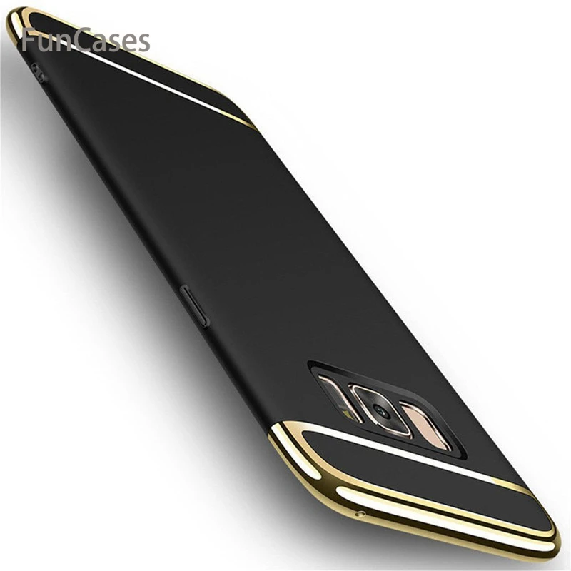 Роскошный чехол 3 в 1 для samsung Galaxy S6 S7 край S8 S9 S10 Plus Note 8 9 твердый переплет J3 J5 J7 Pro 2017
