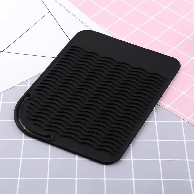 1PC Silicone Hair Straightener Mat Heat Resistant Mat Salon Styling