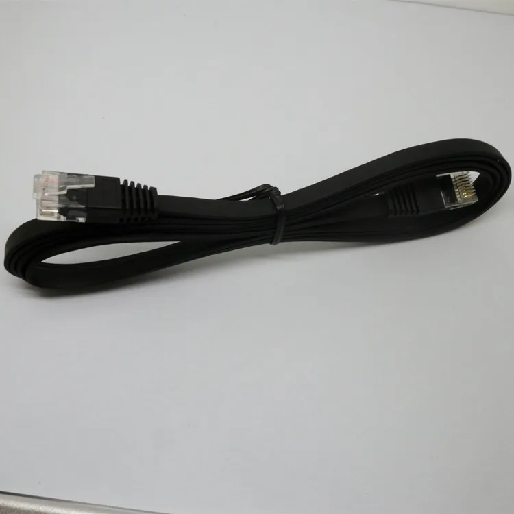 

Router, broadband network cable, ultra thin six kinds of Gigabit cable, black TPE material 1M