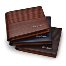 Hombres de la moda Cartera de Cuero con los titulares de Tarjeta de Crédito de Marca Sólido corto monedero del diseñador para los hombres 3 colores