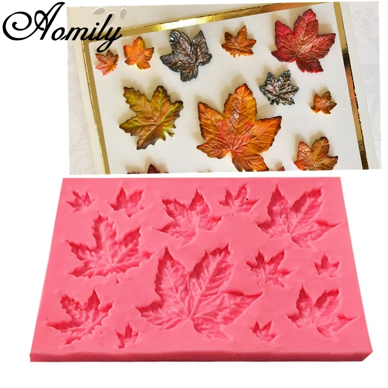 

Aomily Maple Leaves Candy Fondant Chocolate Kitchen Mould Cake Decorating Silicone Chocolate Cookie Cake Mold Pastry Baking Tool
