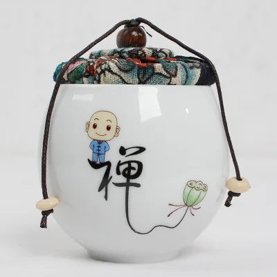 Китайские чайные добавки канистра керамика с ручной росписью банка для чая банки коробка для дома или офиса чайная посуда E - Цвет: Style A-6