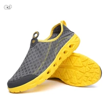 Быстросохнущая сетка верх мужские восходящие быстросохнущие кроссовки летние дышащие Приморский пляжная обувь Прогулки речной поход спортивная обувь