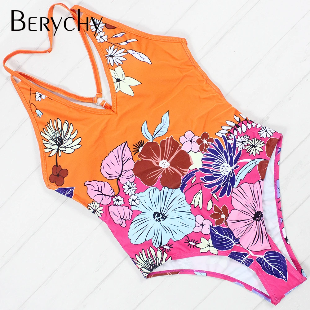 Berychy одна деталь купальник сексуальный Купальники для малышек Strappy спинки ванный