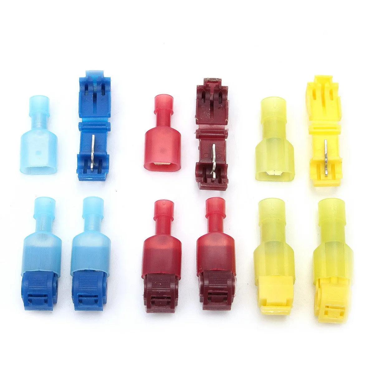 

TC01 60pcs T-Tap Male Female Insulated Wire Quick Splice Terminal Connectors Set