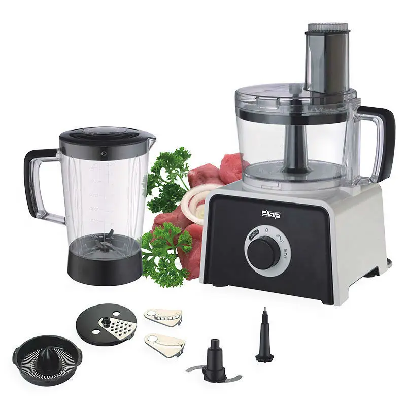 DSP 7-в-1 Grinder мульти-функциональный 220-240V 400W 1.5L соковыжималка Кухня инструмент в черно-белую KJ3002A машина для приготовления пищи - Цвет: Черный