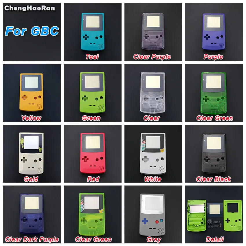 ChengHaoRan для GBC полный корпус оболочка Крышка для nintendo GameBoy цвет Ремонт Часть корпус оболочки пакет с кнопками винт