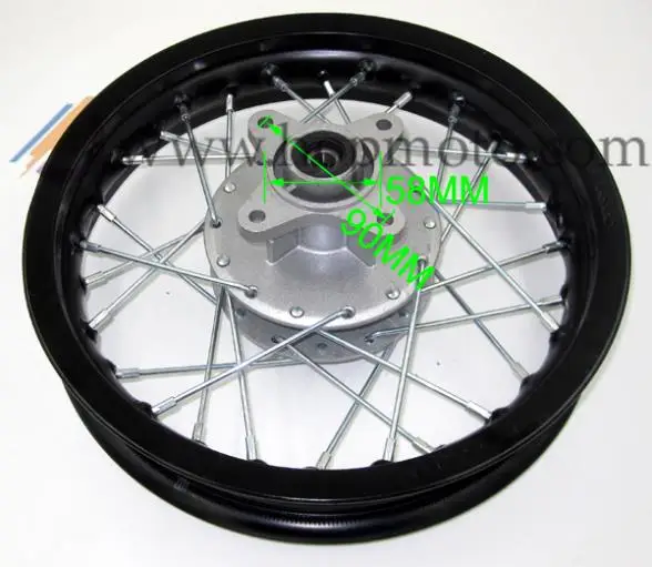1.85x 12 inch Rear Drum Brake Aluminum Alloy Wheel Rims hub for dirt bike pit bike KTM CRF KLX Kayo BSE Apollo Spare Parts