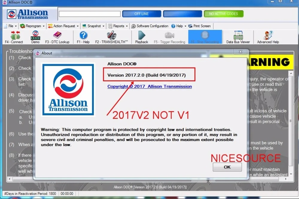 

Universal for Allison DOC For PC-Service Tool 2017.2