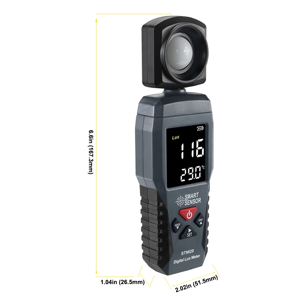 Cena Cyfrowy miernik światła Lux 3 zakres fotometr detektor światła spektrometr miernik 1 200,000 wysoki niski Alarm luminometr ST9620