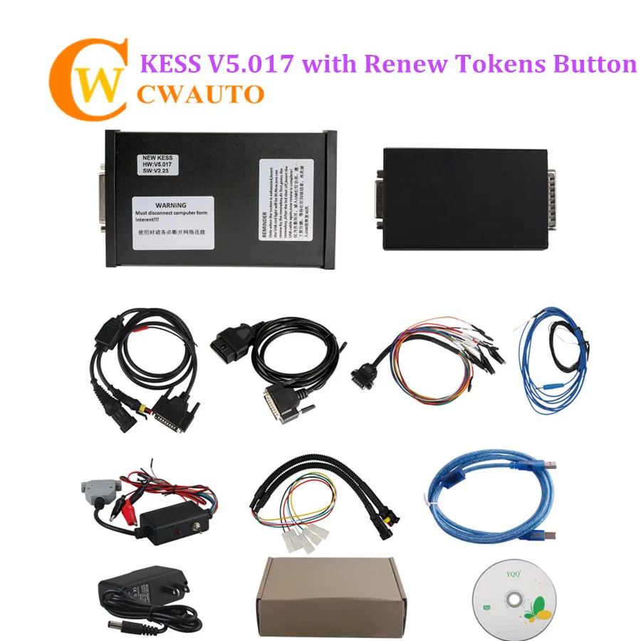 Программатор KESS V5.017 V2.47 ECU с обновленной кнопкой жетонов без ограничений по току