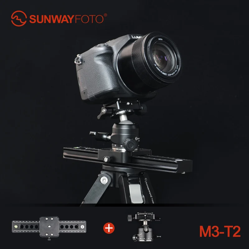 SUNWAYFOTO M3 камера dslr Мини-ползунок телефон для видео рельс слайдеры visiophone Путешествия dslr камера слайдер timelapse шариковая головка