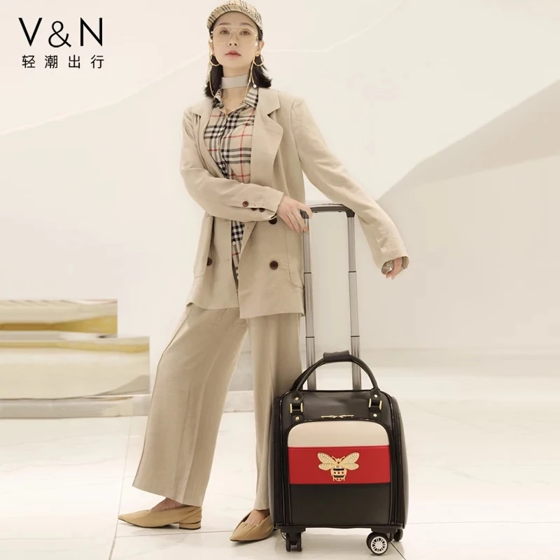 Spinner Luggage Woman Fashion Light Trolley Luggage Rolling Suitcase Girls Waterproof Trolley bag Handbag on Wheels spinner luggage