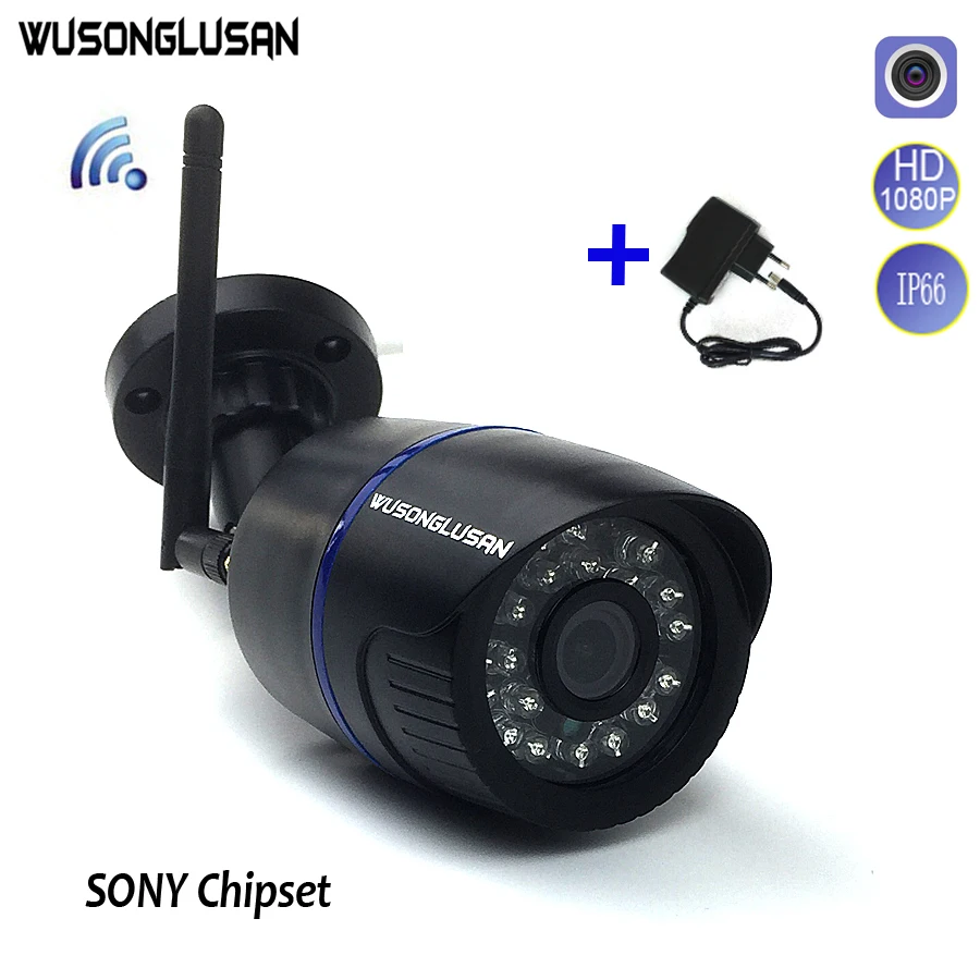 IP камера наружная CamHi с поддержкой Wi Fi и датчиком движения 1080P SONY IMX323 + Hi3518E P2P Onvif SD