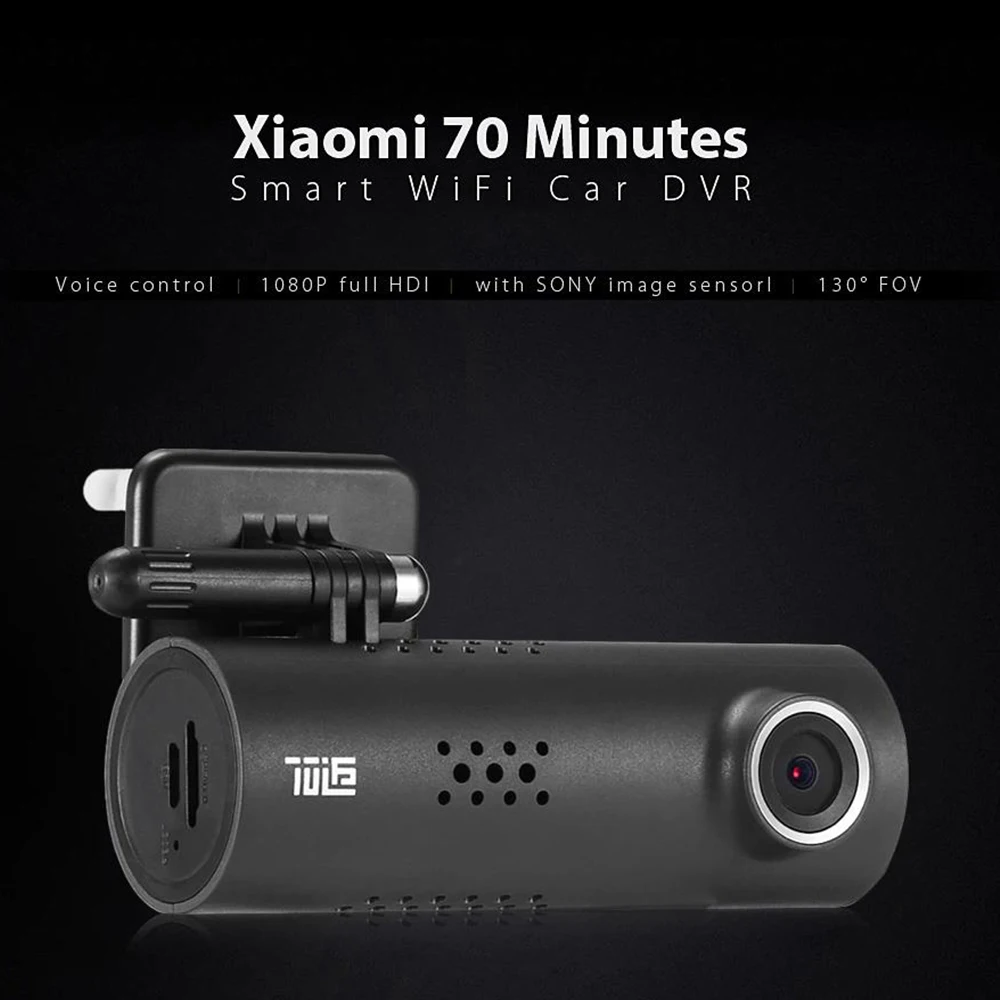 Original Xiaomi 70 Minutes 1080P Full HD Smart Car DVR Night Version WiFi 130 Degree Wireless Dash Cam   G-Sensor Driving Record