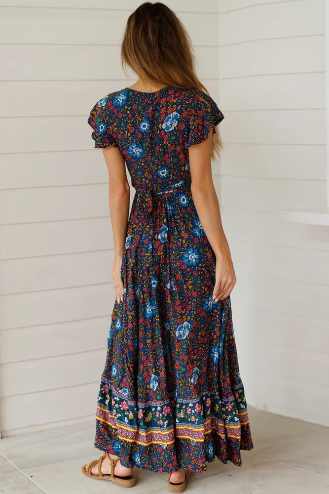 Multicolor-V-Neck-Beach-Resort-Printed-Dress-LC611149-22-2