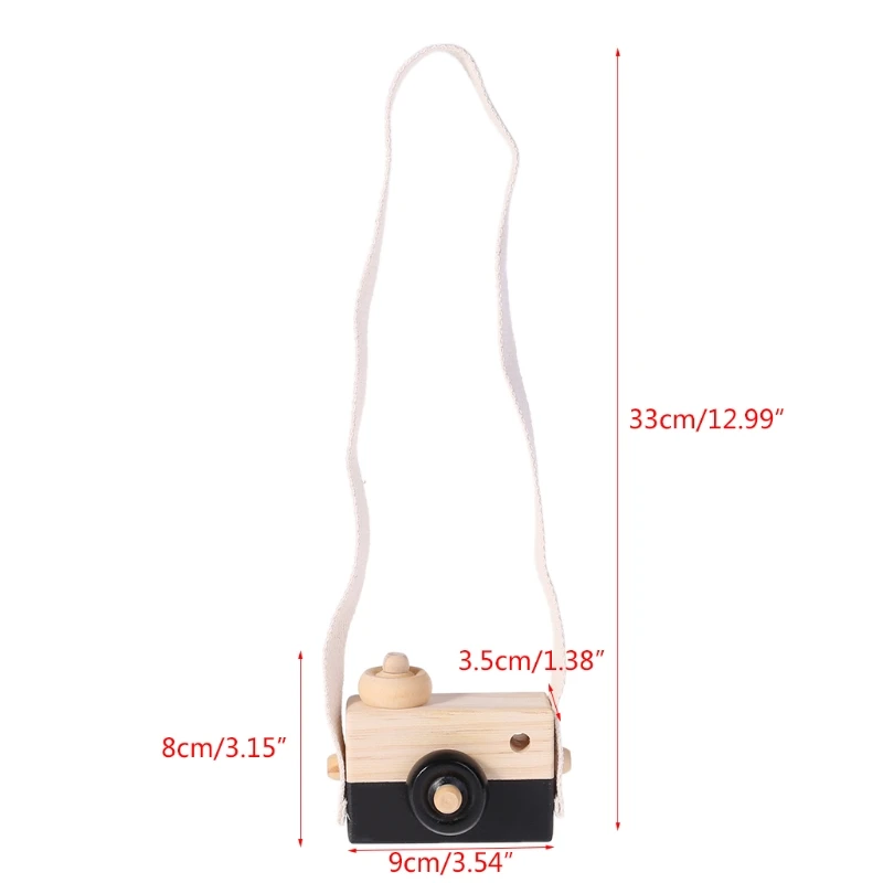 Wooden Toy Camera Kids Creative Neck Hanging Rope Toys Photography Prop Gift