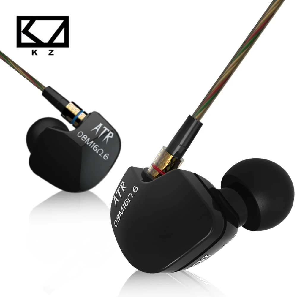 

KZ ATR HIFI Stereo Sport Earphone 3.5mm In Ear Earphones Super Bass Headset Copper Driver Noise Isolating Earbud With Mic