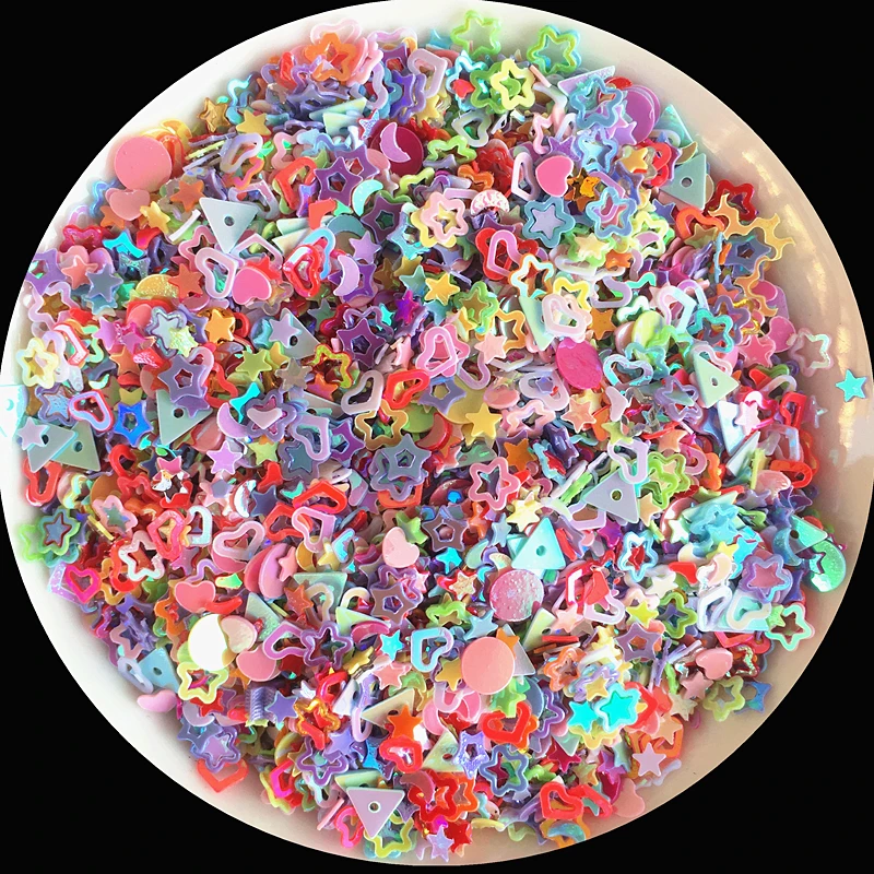 

20g Multi Mixed Star Heart Moon dot Sequins for Nail art Nails Beauty , Colorful Lady Girls manicure brilliant Paillettes sequin