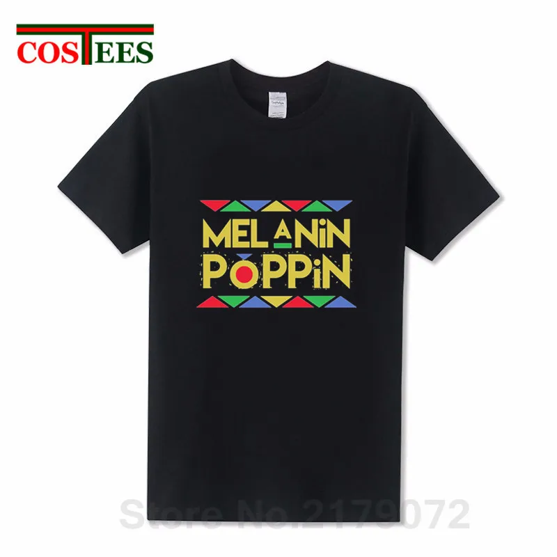 Мужские брендовые дизайнерские футболки Melanin Poppin черные с гордостью camiseta Pride homme