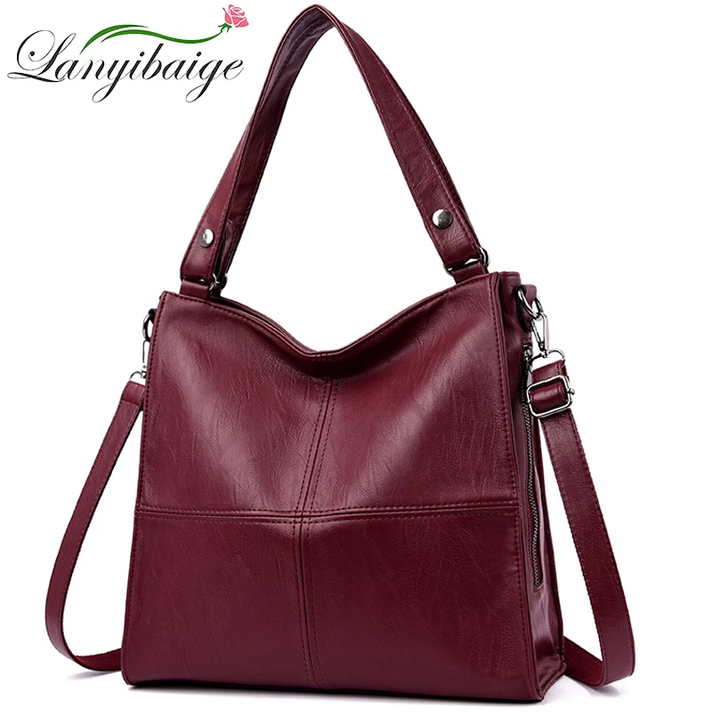 Günstig Luxus Handtaschen Frauen Taschen Designer Weibliche Weiche PU Leder Schulter Tasche Vintage Damen Hand Taschen Casual Tote Tasche Sac EIN wichtigsten 2019