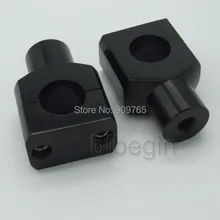 1 Pair Black 1″ 25mm MOTORBIKE MOTORCYCLE HANDLEBAR RISER ADAPTER JUMBO RAISER For Honda Yamaha Kawasaki Suzuki Harley Custom