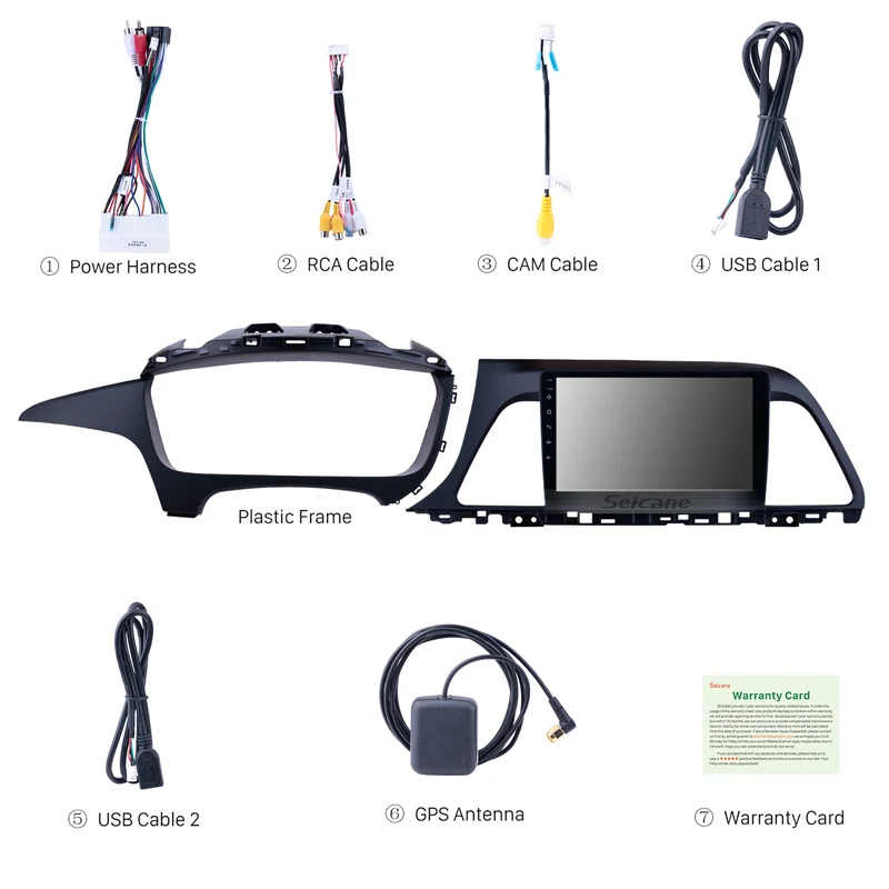 Seicane Android 7.1/8.1 for 2015 2016 2017 Hyundai Sonata 9 Inch Car Stereo Radio Head Unit GPS Navigation Support SWC OBD2 DVR