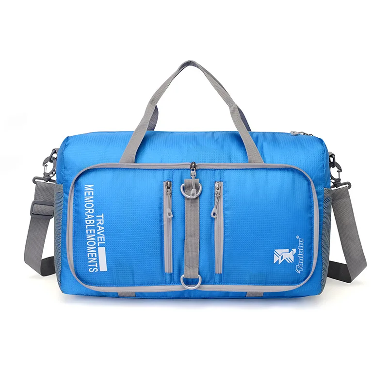 Новая уличная дорожная сумка Спортивная Фитнес раскладная Сумочка для мужчин и женщин портативная туристическая Наплечная Сумка для кемпинга - Цвет: blue