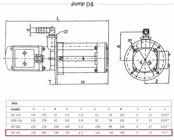 9.19DB-100/250W 380v 50hz Трехфазный линия резки перекачивания воды охлаждающей жидкости