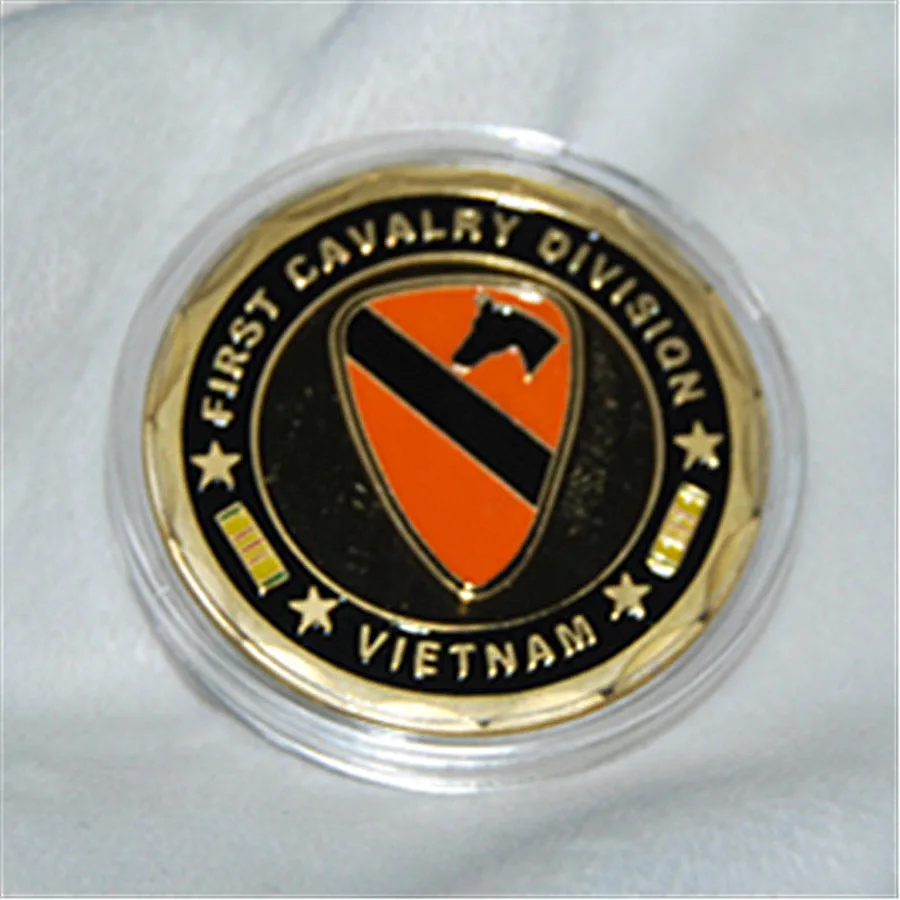 1-я кавалерийская дивизия Вьетнам памятная монета для участника армейских соревнований подарочные сувениры, высокое качество