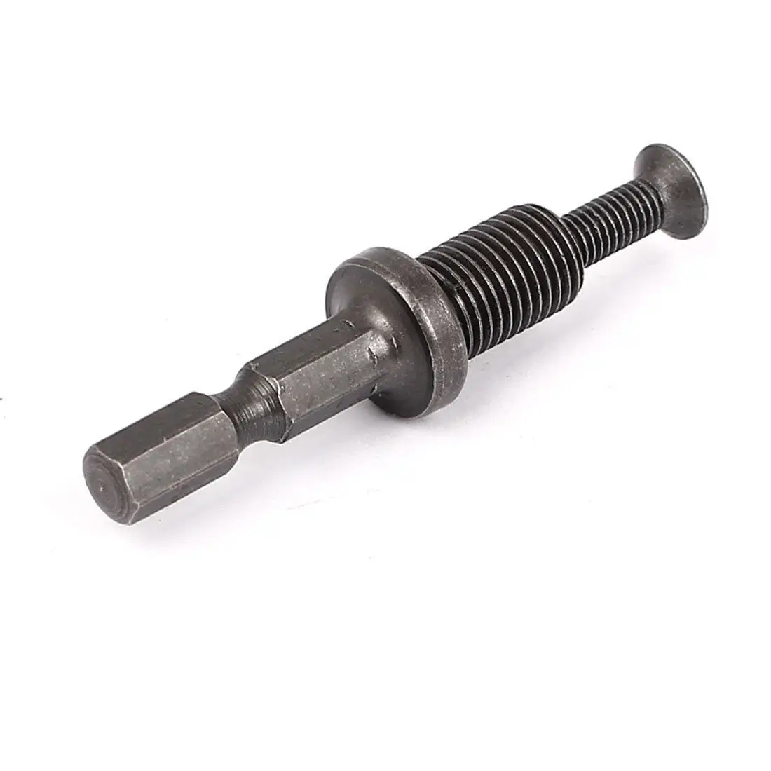 

1/4" Hex Shank Adapter to 3/8"-24UNF Male Thread w Reverse Screw for Drill Chuck