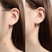 

Fashion Long Tassel Dangle Drop Earrings for Women Unique Asymmetric Dangle Earring Cat and Bell Temperament Wedding Jewelry