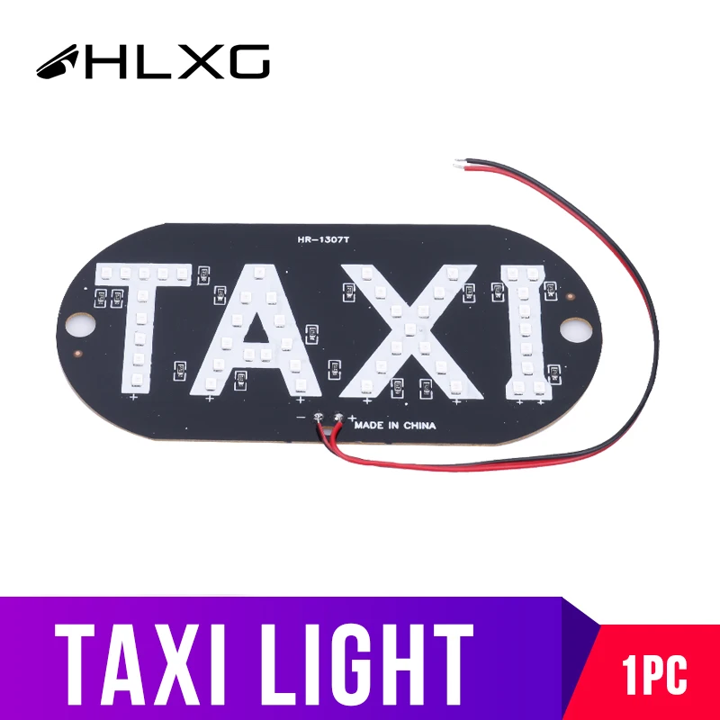 1Pcs 12V LED Taxi Display Signal Indicator Lights Cab Top Sign Windshield LED lamps for cars For KIA/Lada/Renault/Ford/Toyota