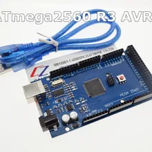 Envío Gratis MEGA 2560 R3 ATmega2560 R3 AVR USB board + Cable USB libre para arduino 2560 MEGA2560 R3, Somos el fabricante