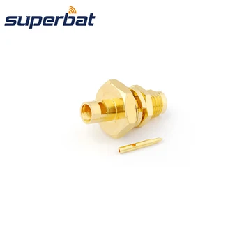 

Superbat RP-SMA Solder Female Jack (male pin) Bulkhead O-ring RF Coaxial Connector for Semi-rigid Cable.141" Cable,RG402