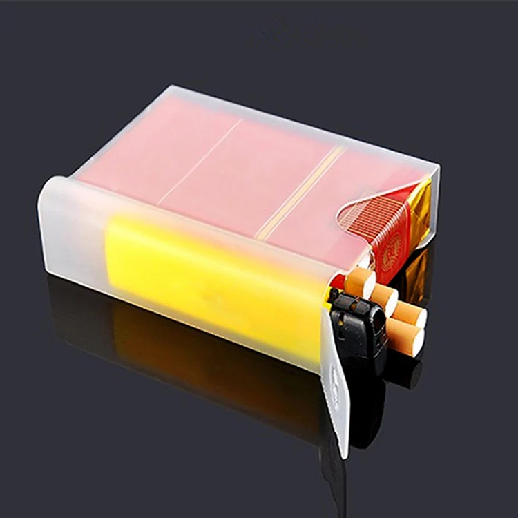 New Transparent Cigarette Case Portable Plastic Cigarette Case Tobacco