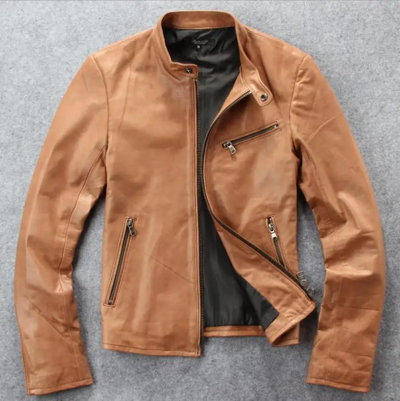 Autumn Men's New Leather Leather Jacket Men's Pakistani Sheepskin Slim