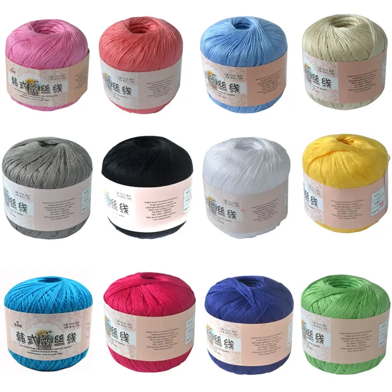 High Quality DIY 100Warm Lace Cotton Yarn Thin Yarn Crochet By 0.8mm